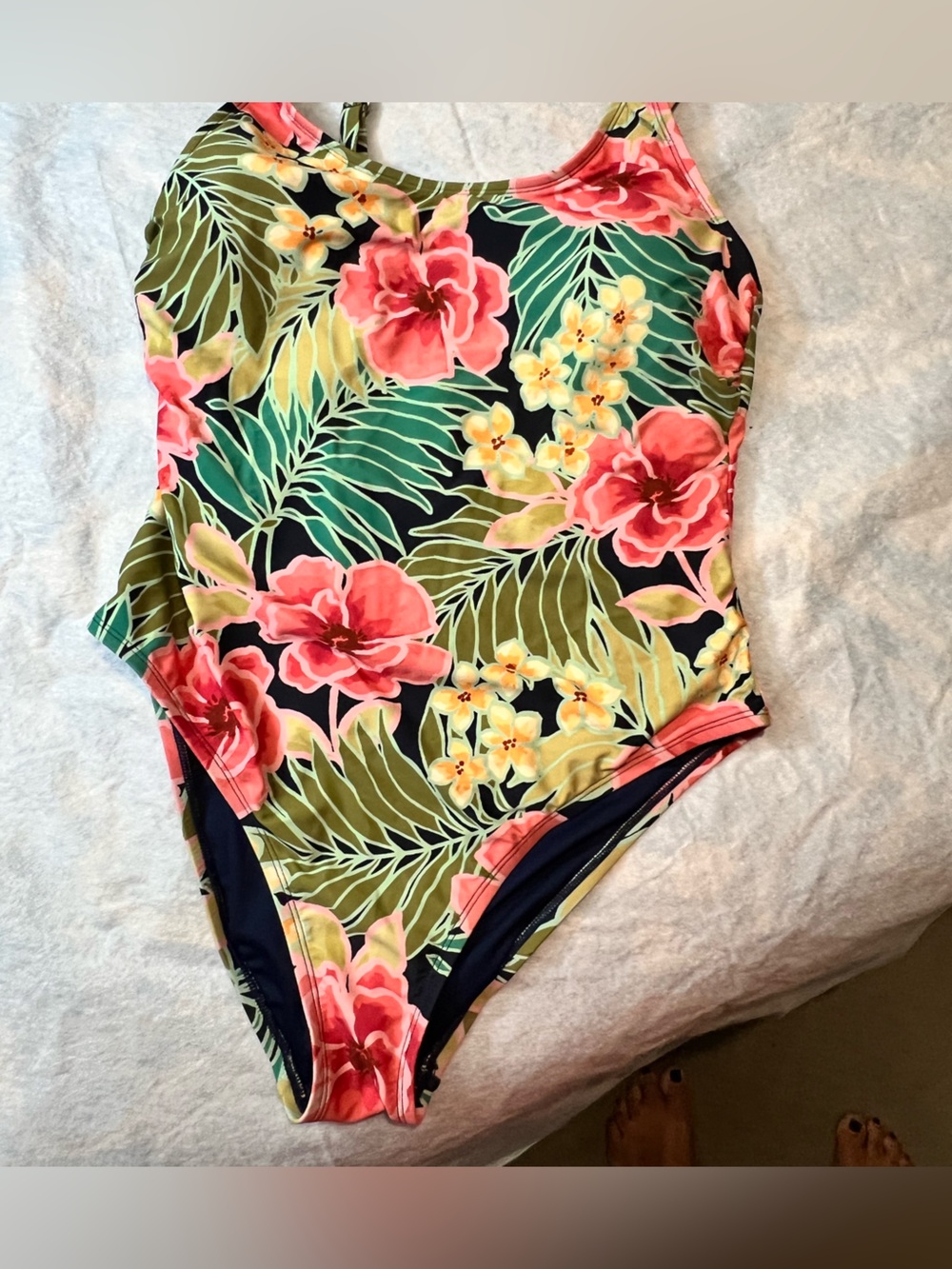 Hurley Coral, Navy & Teal Floral Swimwear